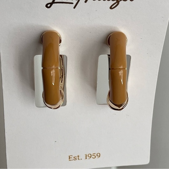 Lilly Pulitzer Oyster Bay Hoop Earrings - Picture 6 of 8